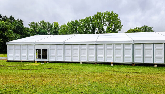 Large trade fair construction  tent