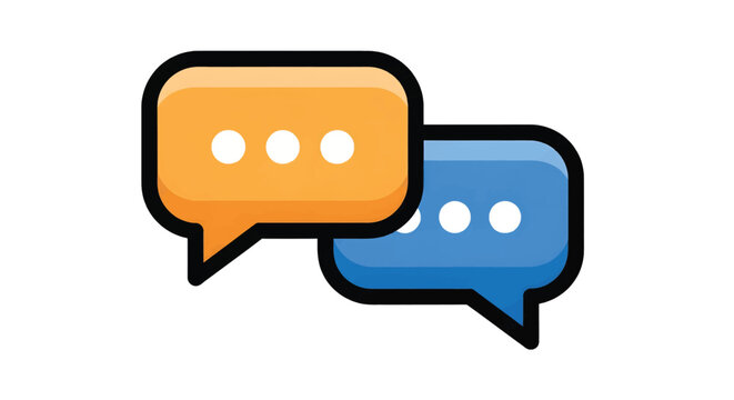 Colorful speech bubbles icon set.