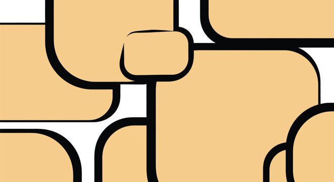 Connected puzzle pieces fit together.