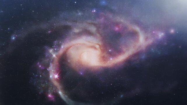 Spiral Galaxy in Deep Space Exploration.