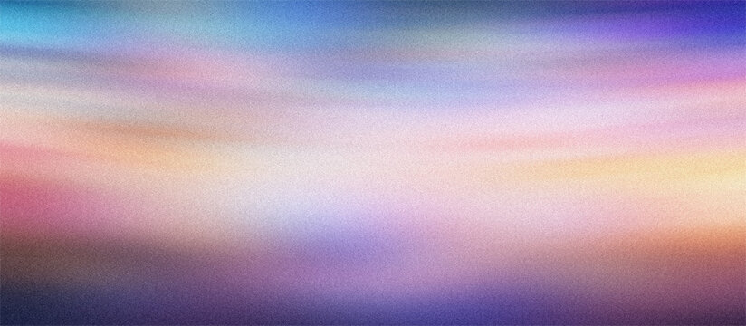 Ethereal sunrise gradient background with soft purple blue and peach tones featuring grainy texture for peaceful atmosphere.