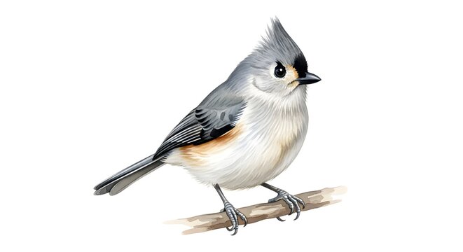 Close-up of a Small Bird with Black Eyebrow.