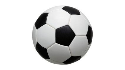 Classic Black and White Soccer Ball with Leather Texture © Maelle