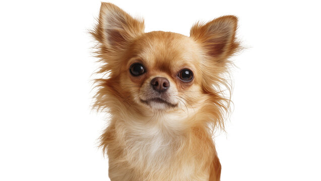 Small brown Chihuahua dog portrait with large ears and dark eyes