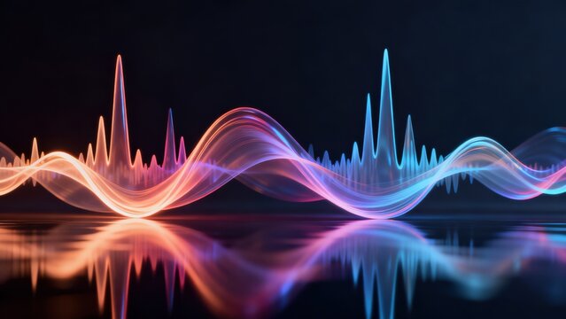 Colorful sound wave visualization