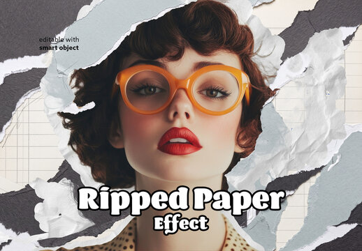Ripped Paper Photo Effect