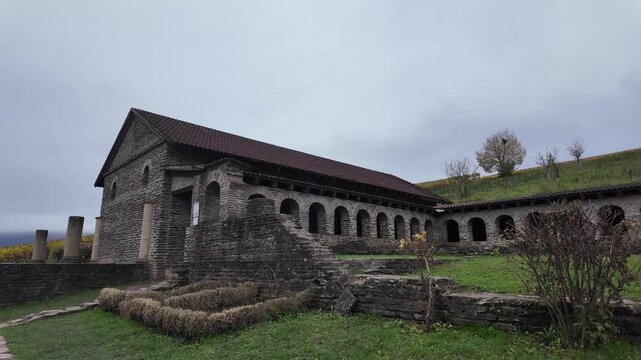 Roman Villa Urbana Near Trier in Overcast Landscape
