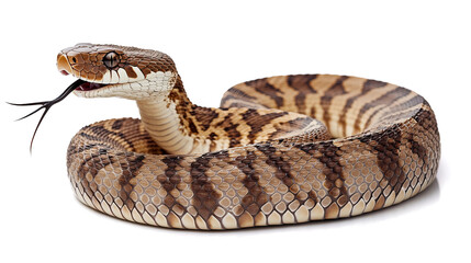 Naklejka premium close up, western diamondback rattlesnake on a transparent background
