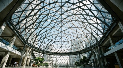 Fototapeta premium Geometric Glass Dome Architecture