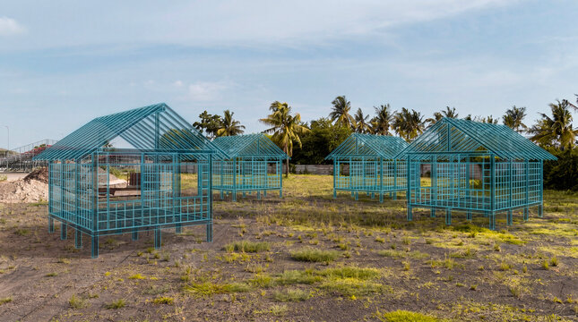 Parametric modular housing framework mapped across tropical coastal development zone