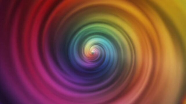 Mesmerizing swirling rainbow colors seamless loop hypnotizing abstract background for meditation and relaxation