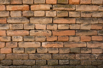 Fototapeta premium Brick wall background texture. Old and worn look and texture