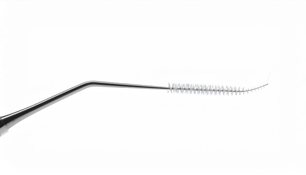 Interdental brush for cleaning gaps. isolated on white background, studio lighting, high resolution, sharp focus, professional commercial photography.


