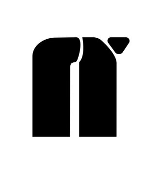 Bold Minimalist Abstract Letter Silhouette Brand Identit