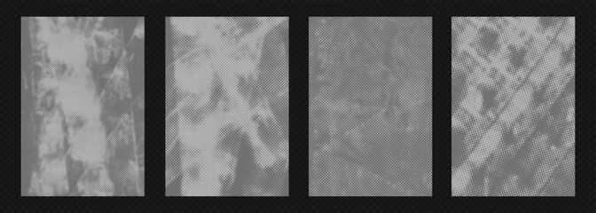 Vintage punk poster background with grunge textures vector illustration background. Retro spray paint effects, and distressed halftone patterns for urban street art designs. © Konstantin
