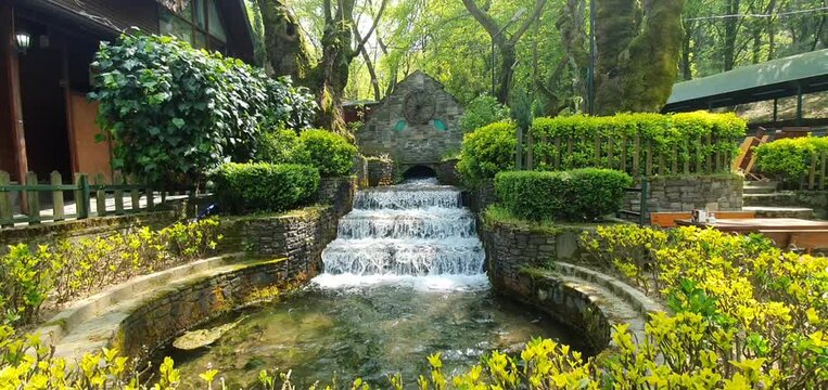 fountain in garden