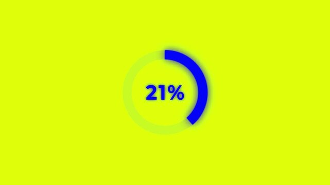 Abstract pie chart with 50 percent progress bar animation on black background . Pie chart business and finance visual data representation for sales and statistics .4k
