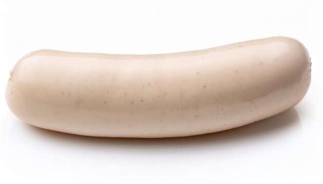 bavarian white sausage weisswurst on white background
