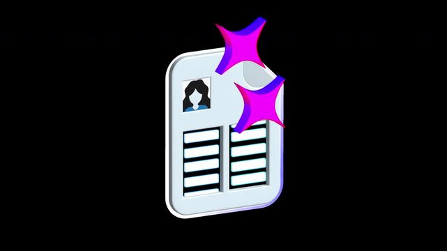 Background Check AI &ndash; Document Forgery Detection & Legal Data Analysis , Animated video with Alpha channel.	