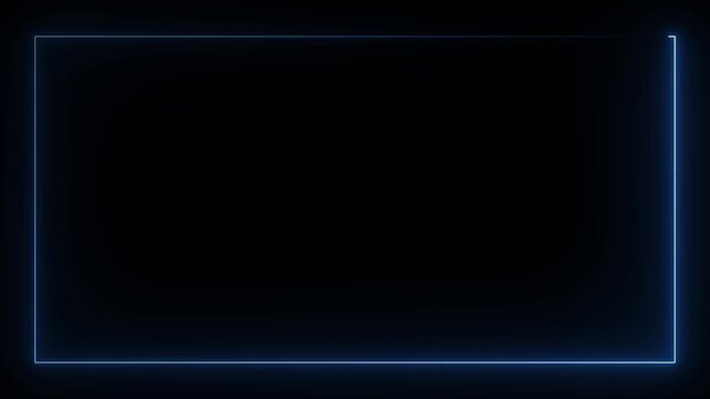 White neon frame animation, glowing light border, bright rectangular neon, clean black background, minimal light box effect, futuristic neon border loop. 4K animated ,,,,,,,,,,