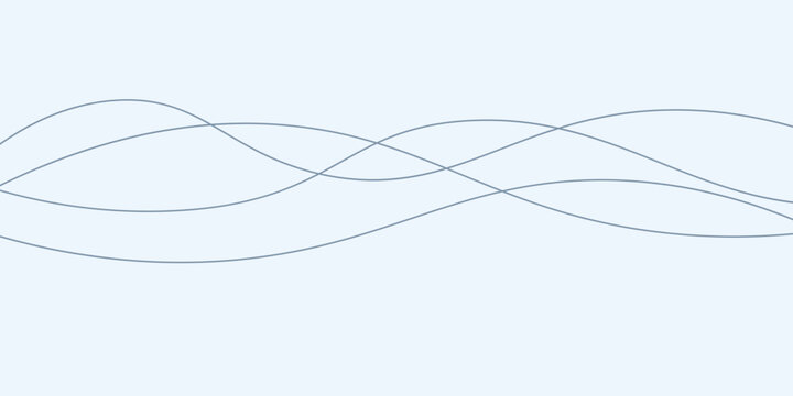 Digital graphical abstract background set. Curved thin wavy line background for artist. Flowing wavy stroke elements on white page. Thin line wavey background on isolated white background.
