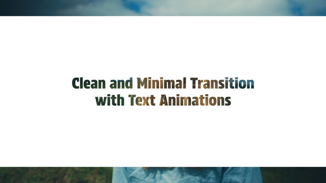 Clean and Minimal Transition with Text Animations