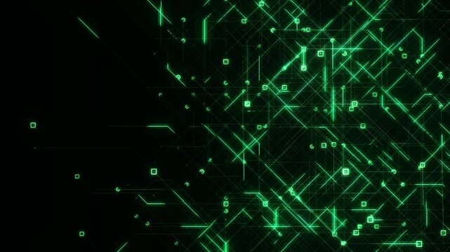 High quality 4K seamless abstract background loop. Perfect for technology presentations, hacking themes, sci-fi concepts, and cyber security visuals.