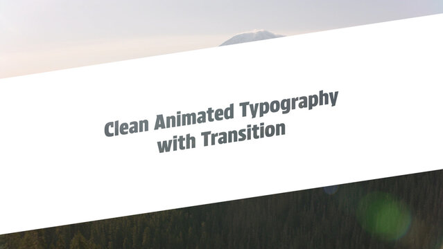 Clean Animated Typography With Transition | Modern Minimal Title Intro Opener Featuring Dynamic Text Motion Graphics for Smooth Elegant Professional Presentation