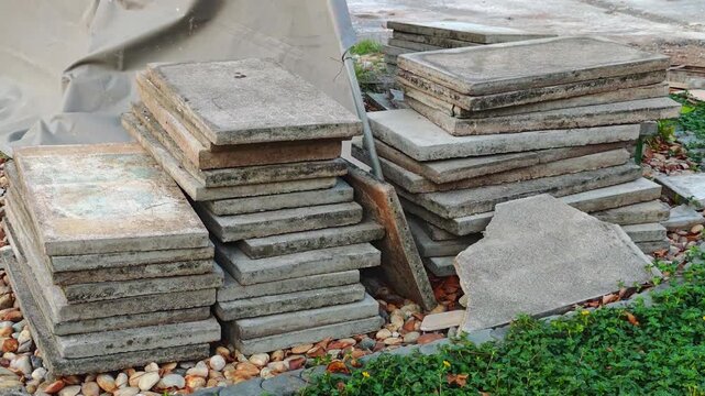 Cast iron formwork for concrete, construction work.
