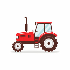 Obraz premium Red Tractor Illustration