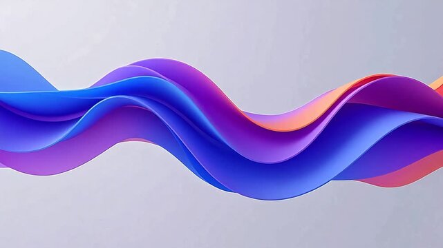 Flowing wave pattern in blue purple and orange