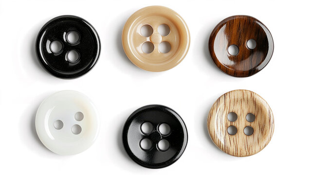  distinct buttons are presented on atransparent surface
