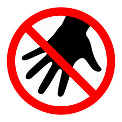 do not touch warning icon sign © Vectorixpro