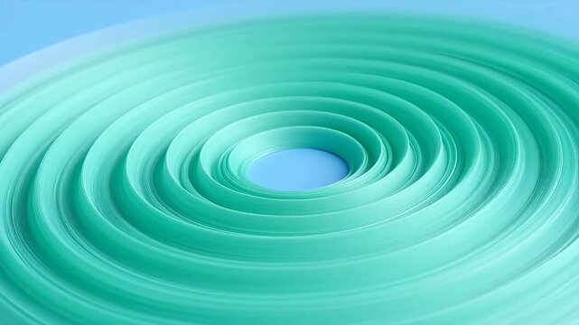 Spiral pattern in mint and white