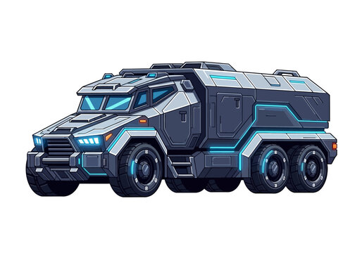 Futuristic Truck with Advanced Design Features.