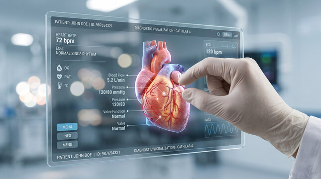 hand pushing a button on a touch screen interface