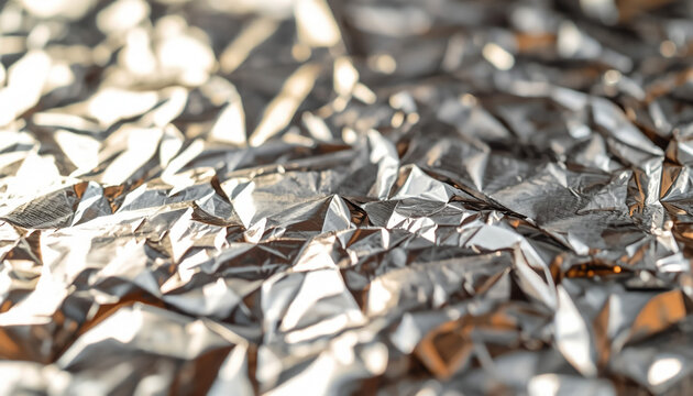 Crumpled metallic foil texture