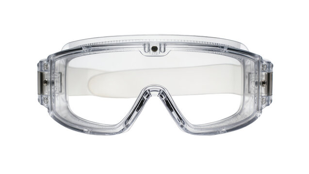 Clear Protective Safety Goggles with Gray Frame and Adjustable Strap