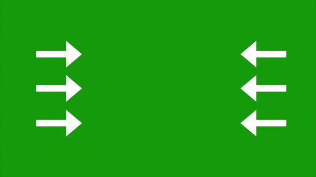 Arrow transition green screen, directional arrows animation, slide arrow wipe effect, chroma key motion graphics, minimal arrow movement, geometric transition animation, seamless arrow overlay