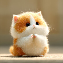 Fototapeta premium A cute kitten.Golden shaded cat
