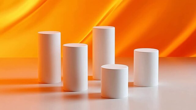 White cylindrical objects on white surface