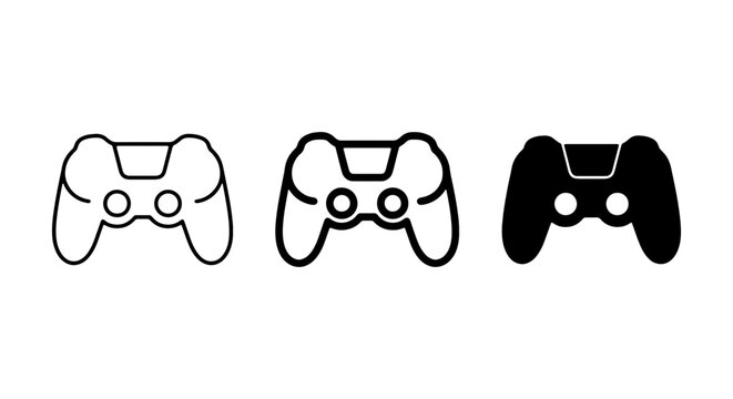 Video Game Controller Icons, Gaming Input Devices, Retro Arcade Joysticks, Digital Entertainment