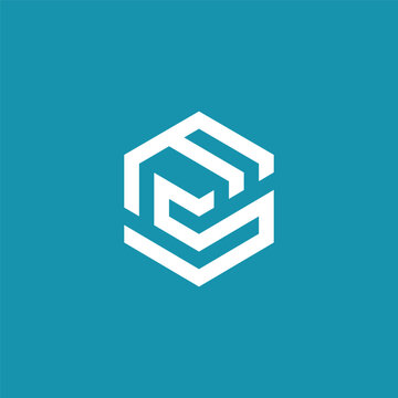 Modern geometric abstract monogram initial letter fs logo design with clean lines and a professional aesthetic