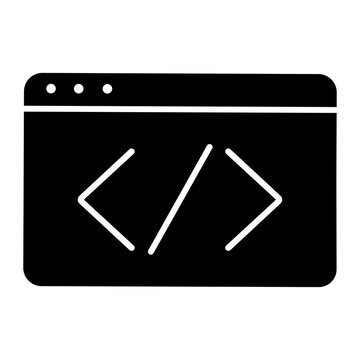 Development icon vector. Programming Illustration sign. Software developer symbol. Program code logo.