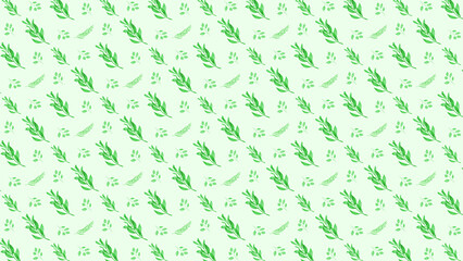Naklejka premium Pale green seamless geometric pattern with multi-sized repetitive elements on light background.