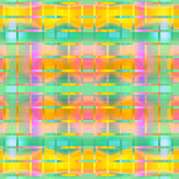 Summer Plaid Colorful Background