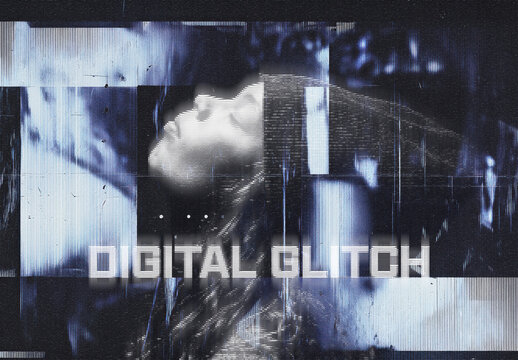 Digital Glitch Photo Effect