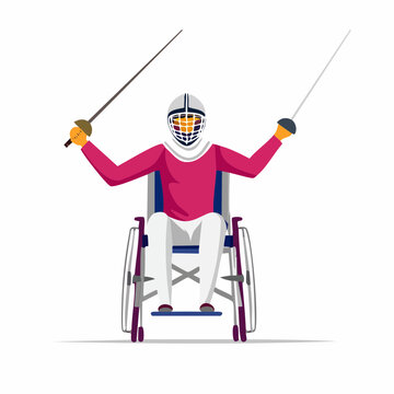 Paralympic Fencer in Wheelchair