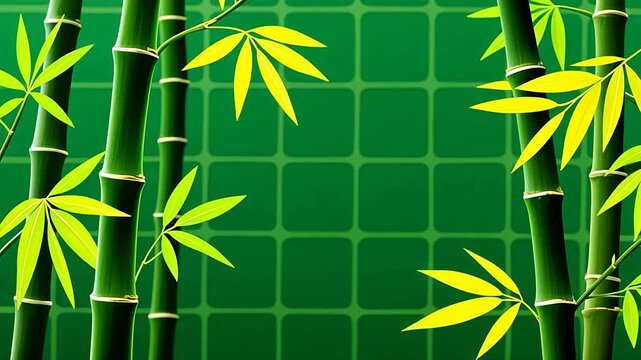Vibrant bamboo forest with yellow leaves