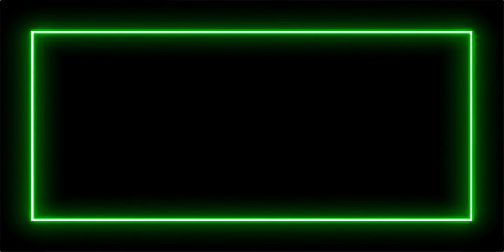 Neon green screen looping animated background with glowing lines and bright abstract motion design illustration on black texture